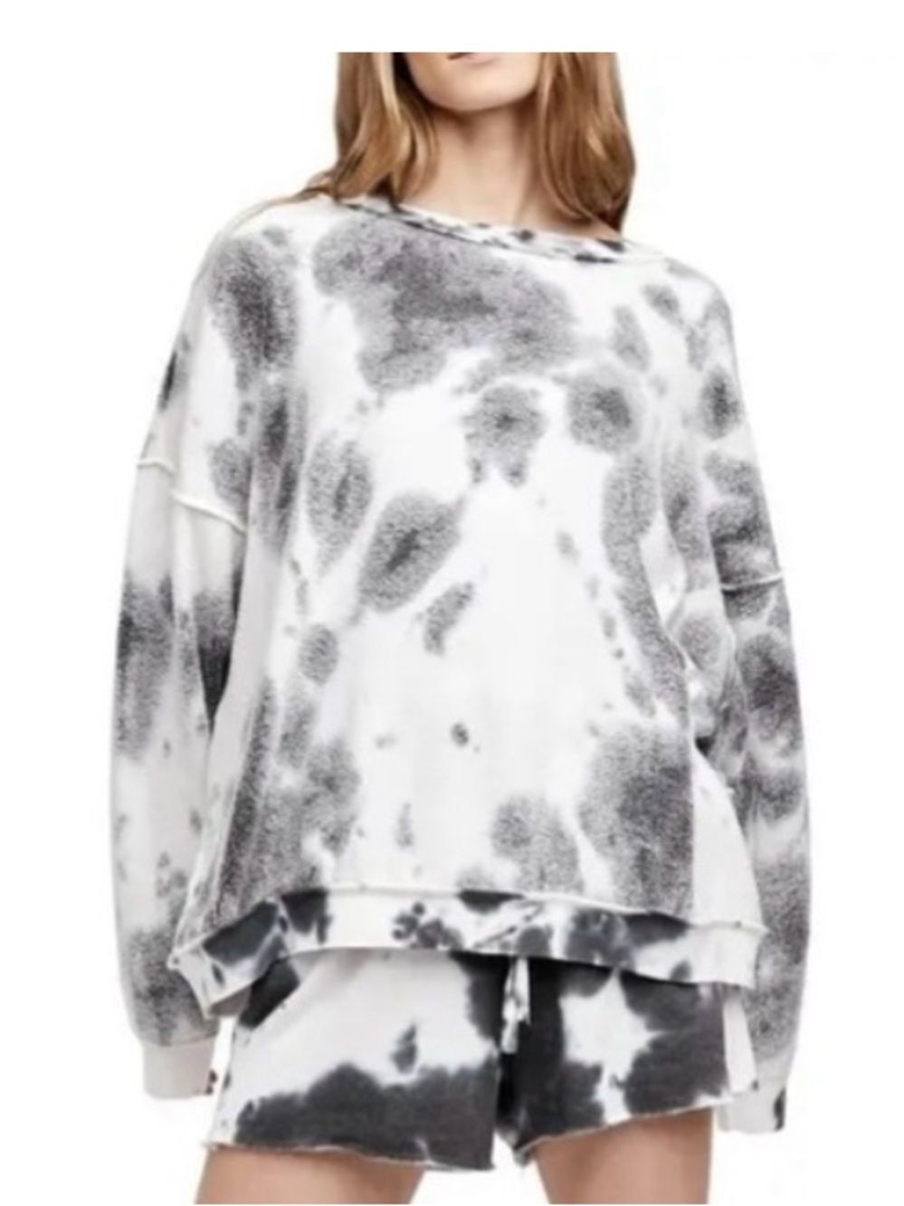 Free People Intimately Kelly Washed Tie Dye Crewneck Sweatshirt Women’s Small